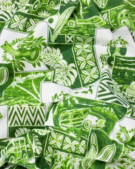 Polynesian fabric PEHE Green - Tissushop